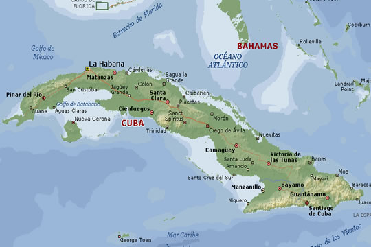 Mapas de Cuba - HospedajeCubano.com - Renta de Habitaciones y Casas